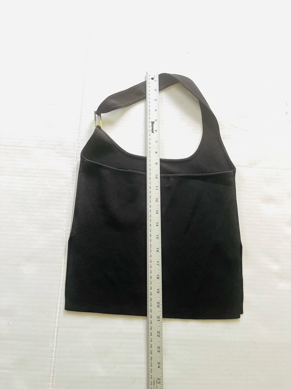 White Fox black halter top with buckle M - Picture 7 of 10